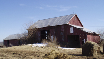 Here's the Bank Barn Before Construction